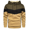 OUTWEAR & PARKAS KEZONO Tri-color Patchwork Sweatshirts Fleece Pullover Hoodie