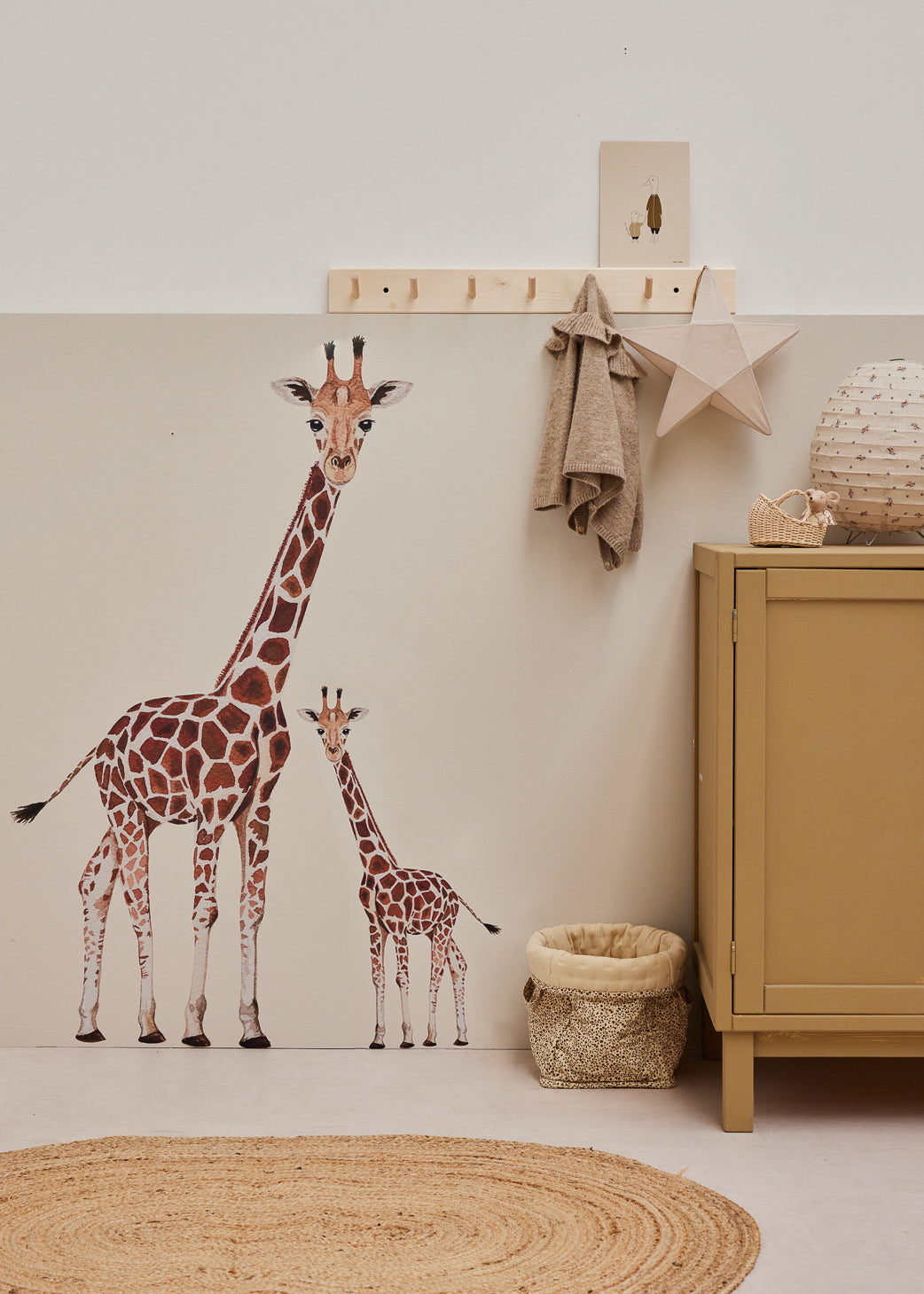als Gevoelig voor besteden Muursticker | Waterverf Giraffe | Kinderkamer & Babykamer | Forest and bear  NL
