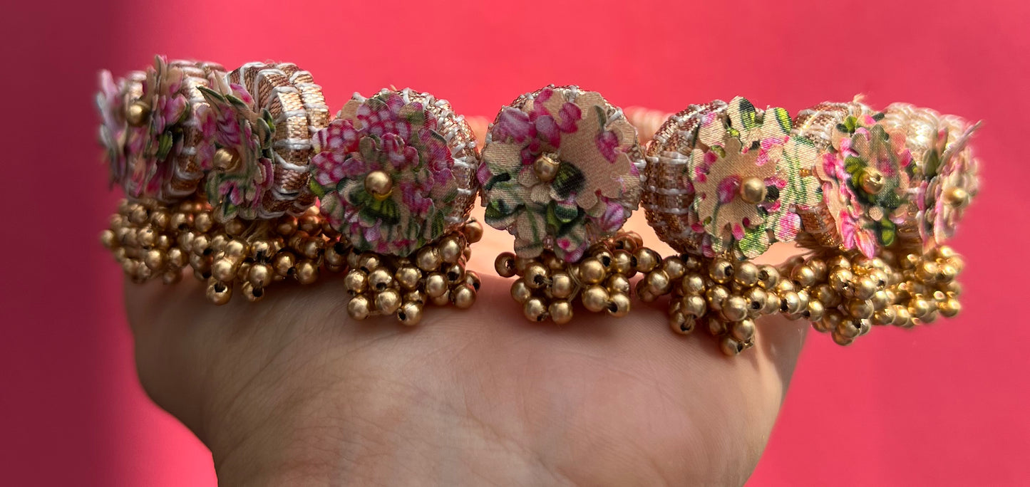 Enchanted OG Inflorescence Divine Pichwai Mini Lumba Hair band