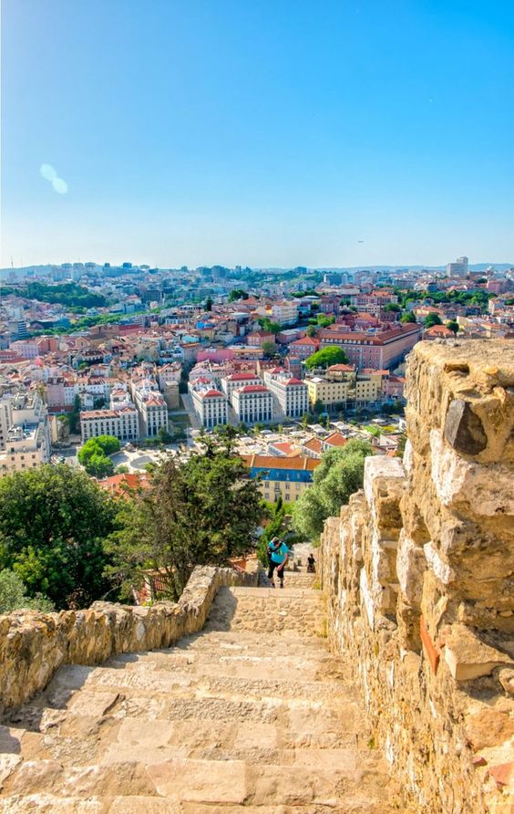  Stairs of Sao Jorge Castle - Lisbon, Portugal