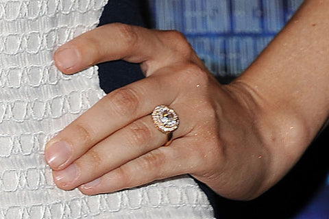 alison brie rose gold engagement ring 