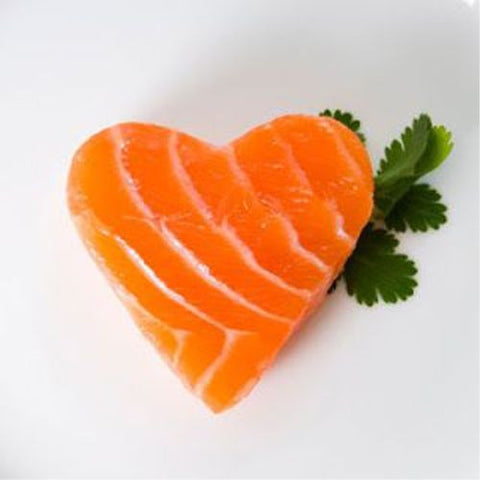 heart shaped salmon Valentine's Day homemade dinner