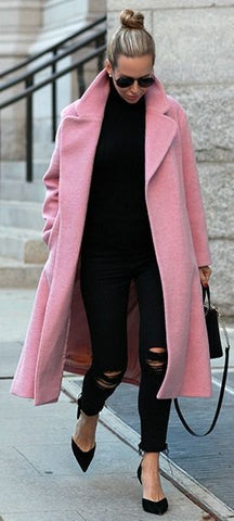statement, bold, coat , winter, pink