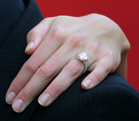 katie holmes rose gold engagement ring