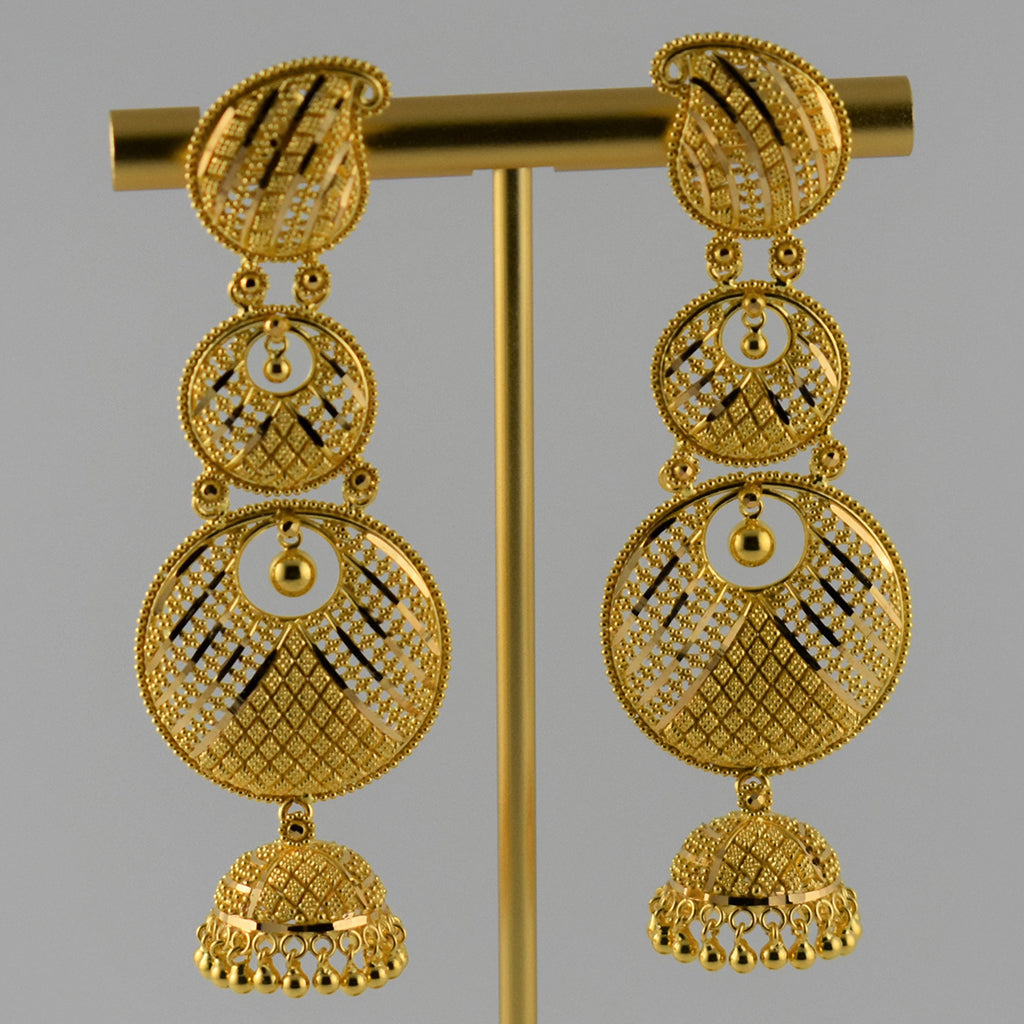 rani haar with earrings