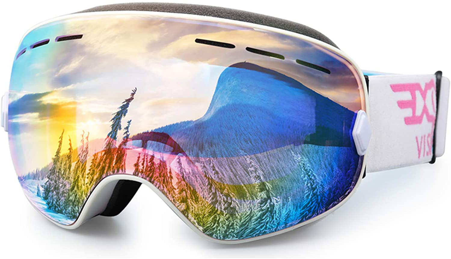 Snowboard Ski Goggles Men Women Youth Anti Fog OTG Winter Snow Goggles Spherical Detachable Lens 