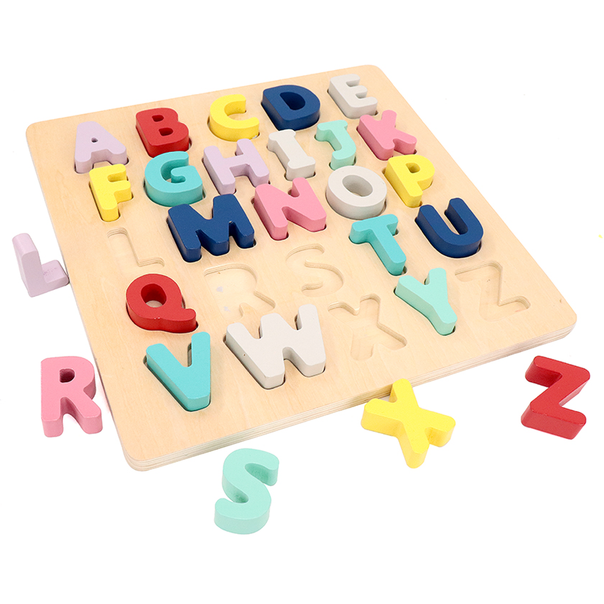 Educational Kids Alphabet Lowercase Letter Puzzle Jigsaws Chunky Blocks 