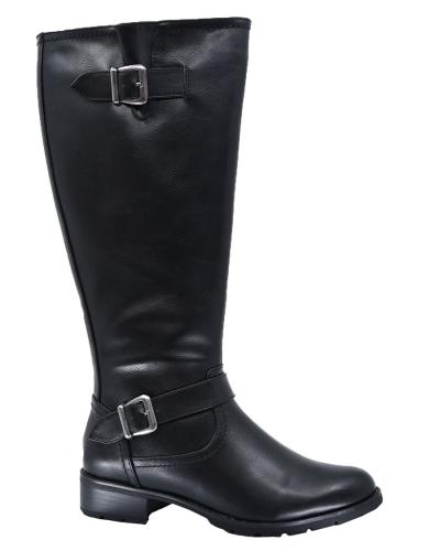 Vegan Leather Athletic Calf Boots 