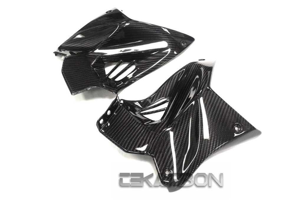 2015-2019 Tekarbon Replacement for Air Intake Covers Kawasaki H2 H2R Carbon Fiber 2x2 Twill Weave 