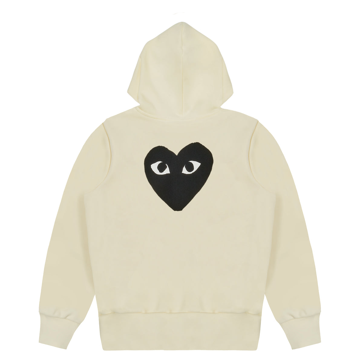 Play - Play Comme des Garçons Hooded Sweatshirt with Big Hearts (Ivory
