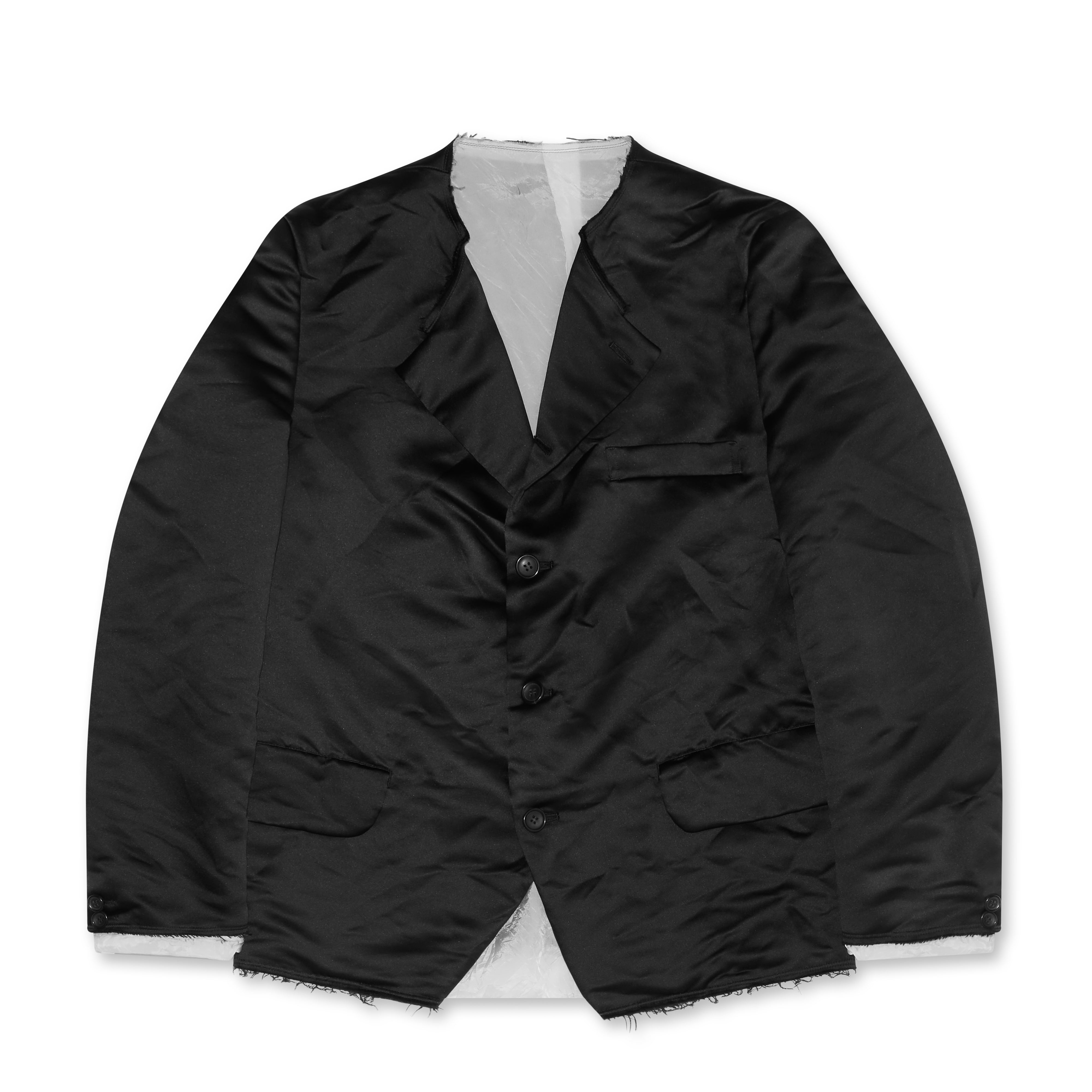 BLACK Comme des Garçons Polyester Heavy Satin Jacket (Black