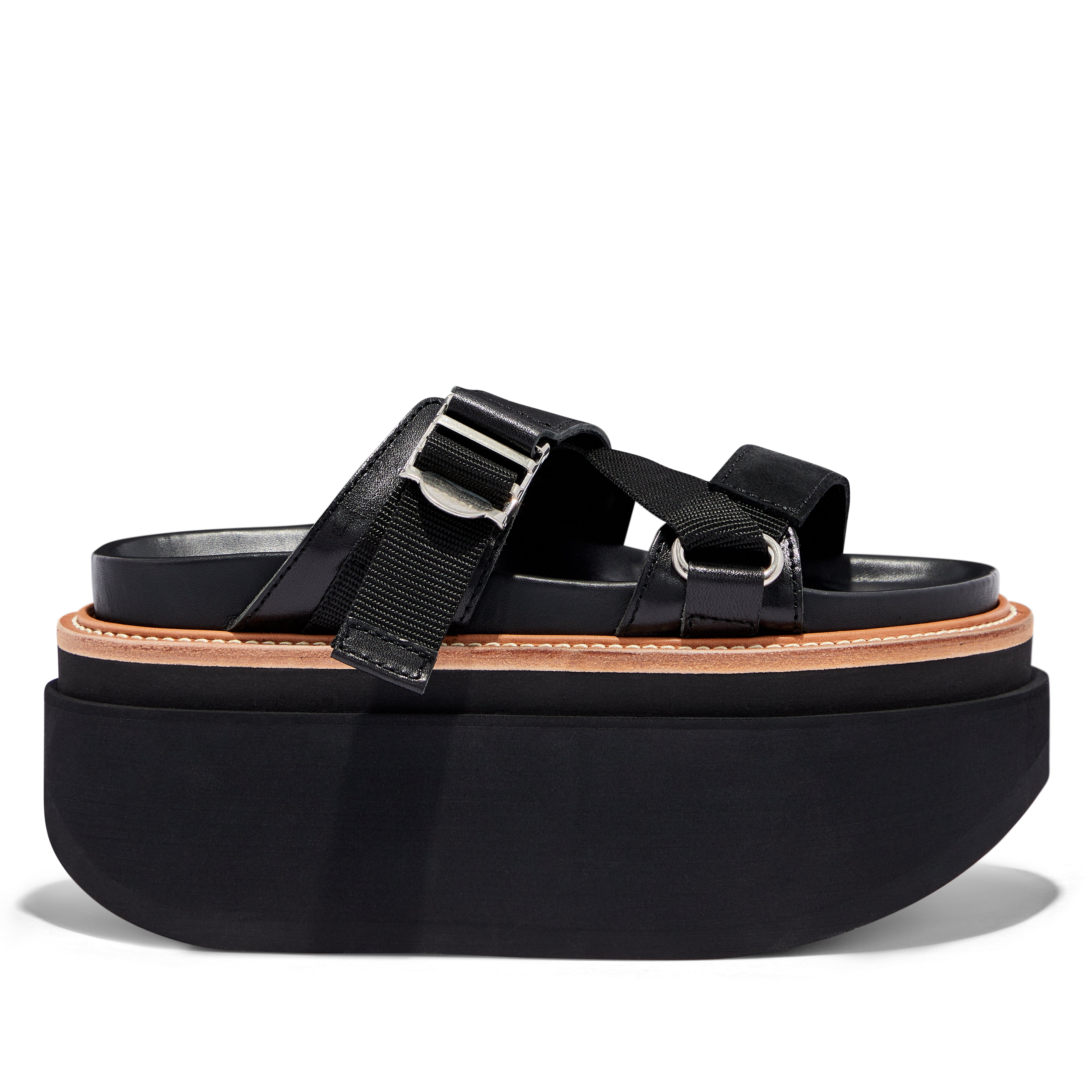 sacai Women's Hybrid Belt Sandals (Black) | Dover Street Market E