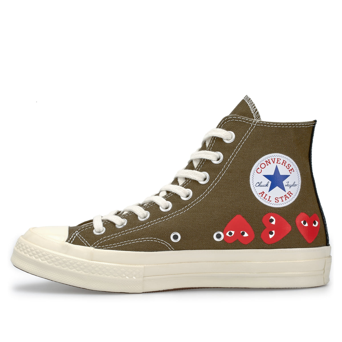 cdg play converse khaki