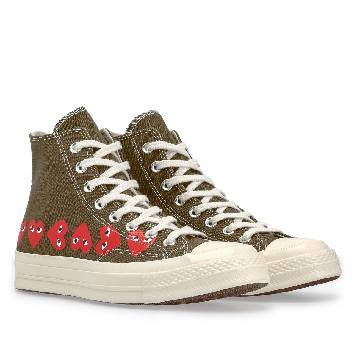 Play Converse - Play Comme Garçons x Converse Multi Red Heart Chuck Taylor All Star '70 (Khaki) | Dover Market E-Shop – DSML E-SHOP