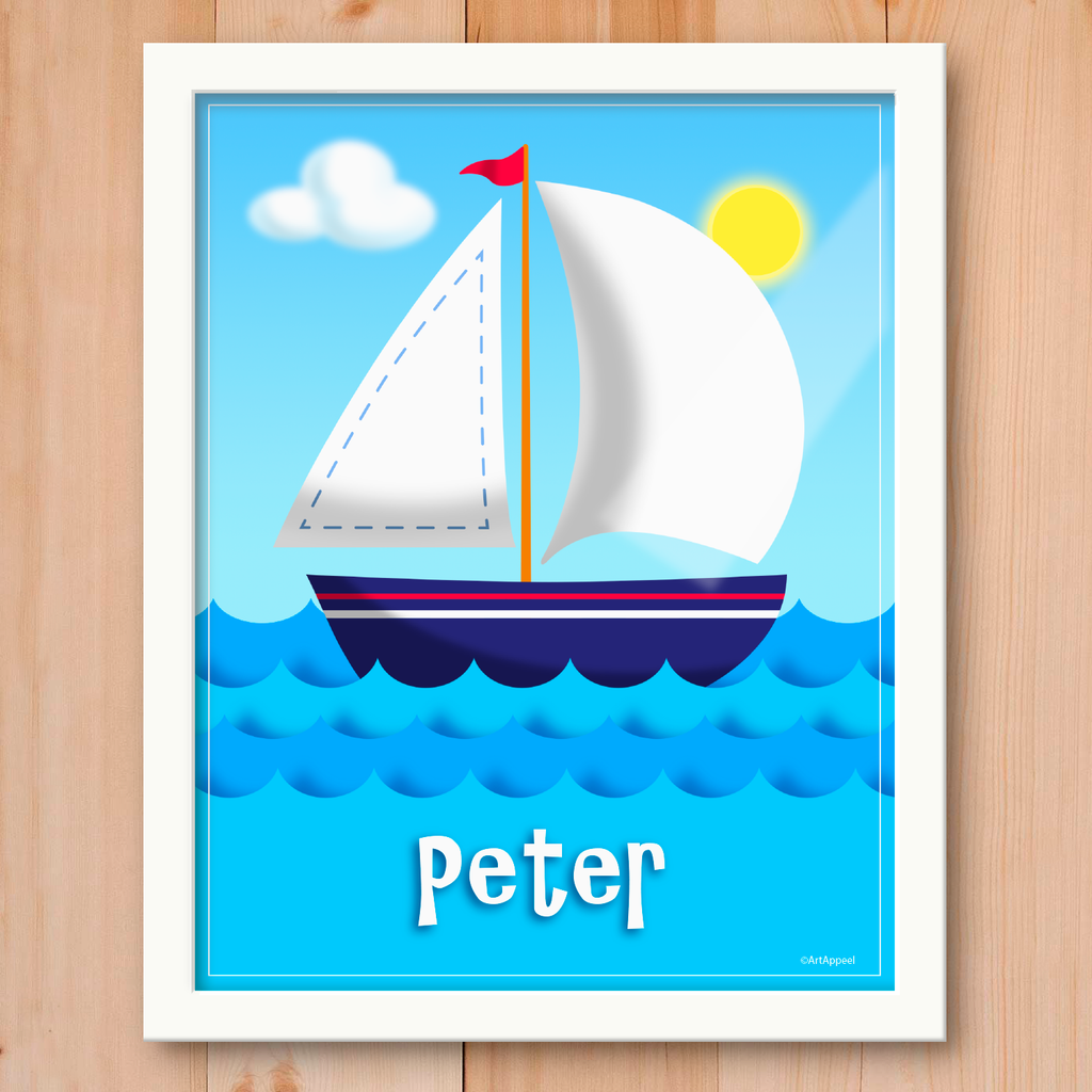 Sailboat Personalized Framed Print