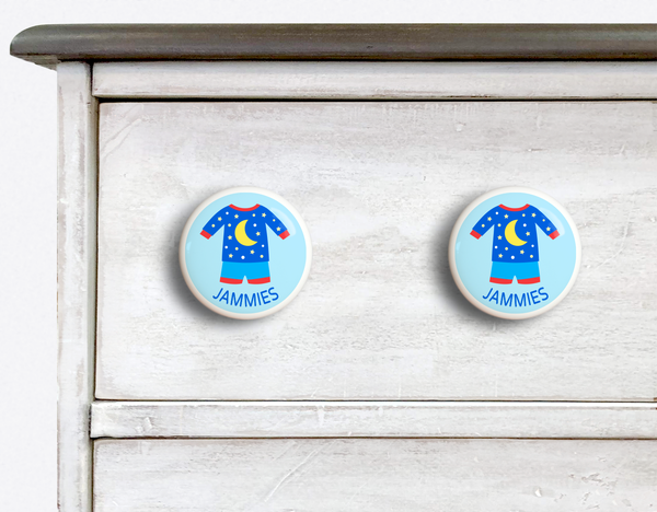 Boy S Pajamas Drawer Knobs Dresserz Knobs Art Appeel