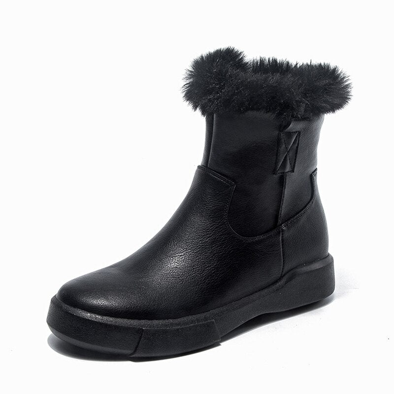 ladies zip up snow boots