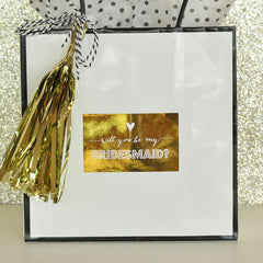 Bridesmaid & Maid of Honor Gold Foil Labels (set of 9)