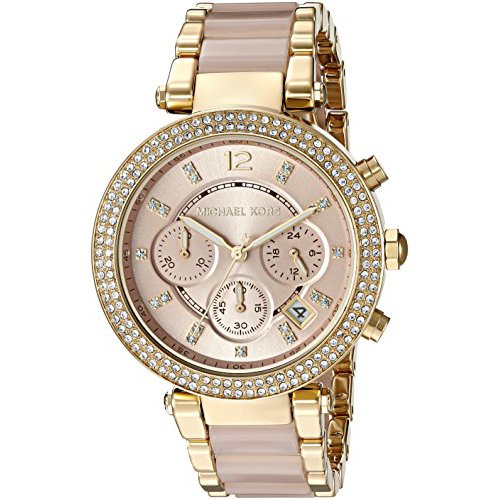 parker gold tone watch michael kors