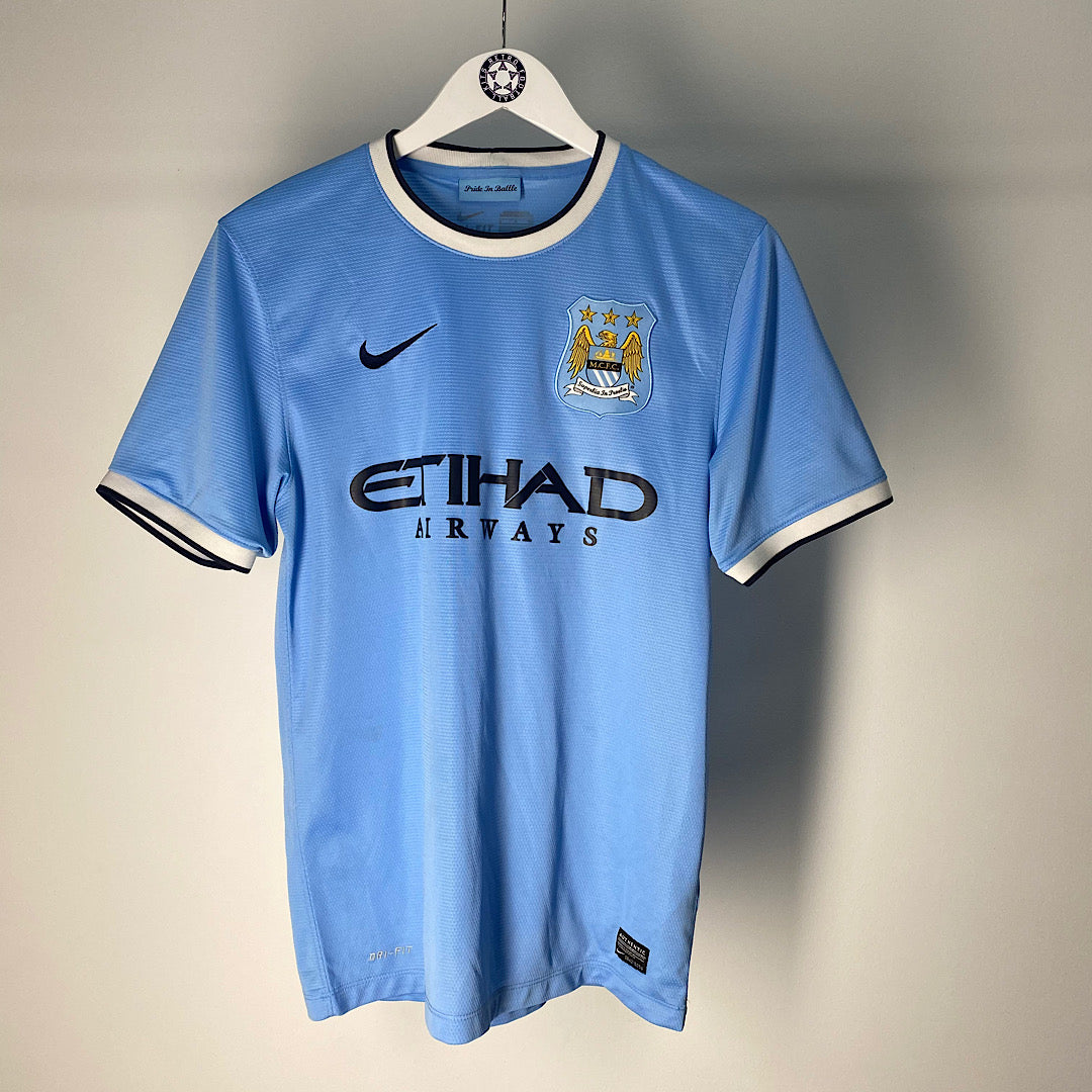 2013/14 Manchester City Home Shirt (Very Good) - S – Retro Football Kits UK