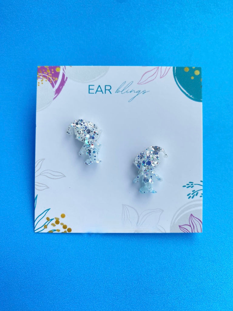 Christmas Earrings | Santas Little Helper | Alabaster Snowball