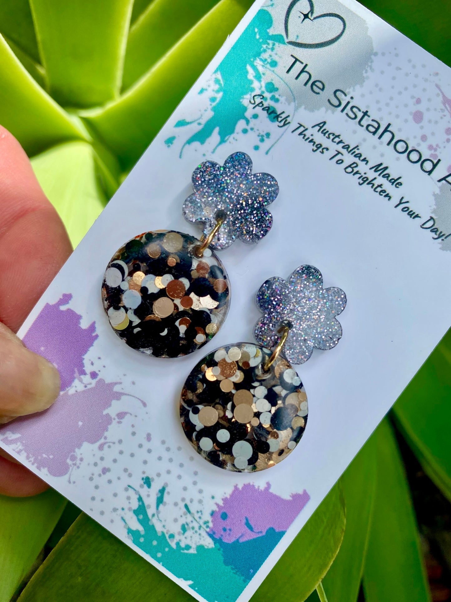 Earrings | Spring Flower Dangles | Leopard Spot