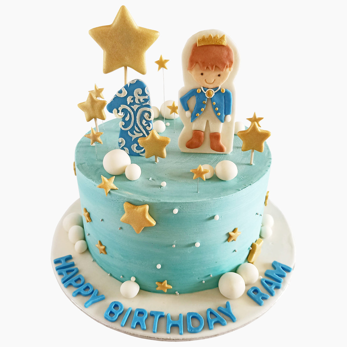 First Birthday Royal Prince Theme Cake