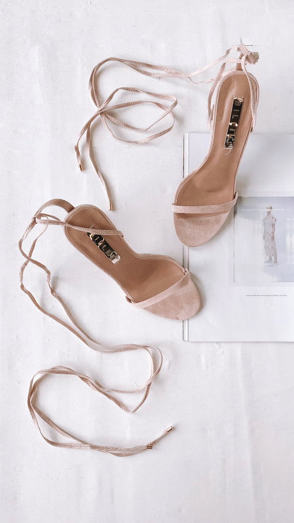 blush suede heels