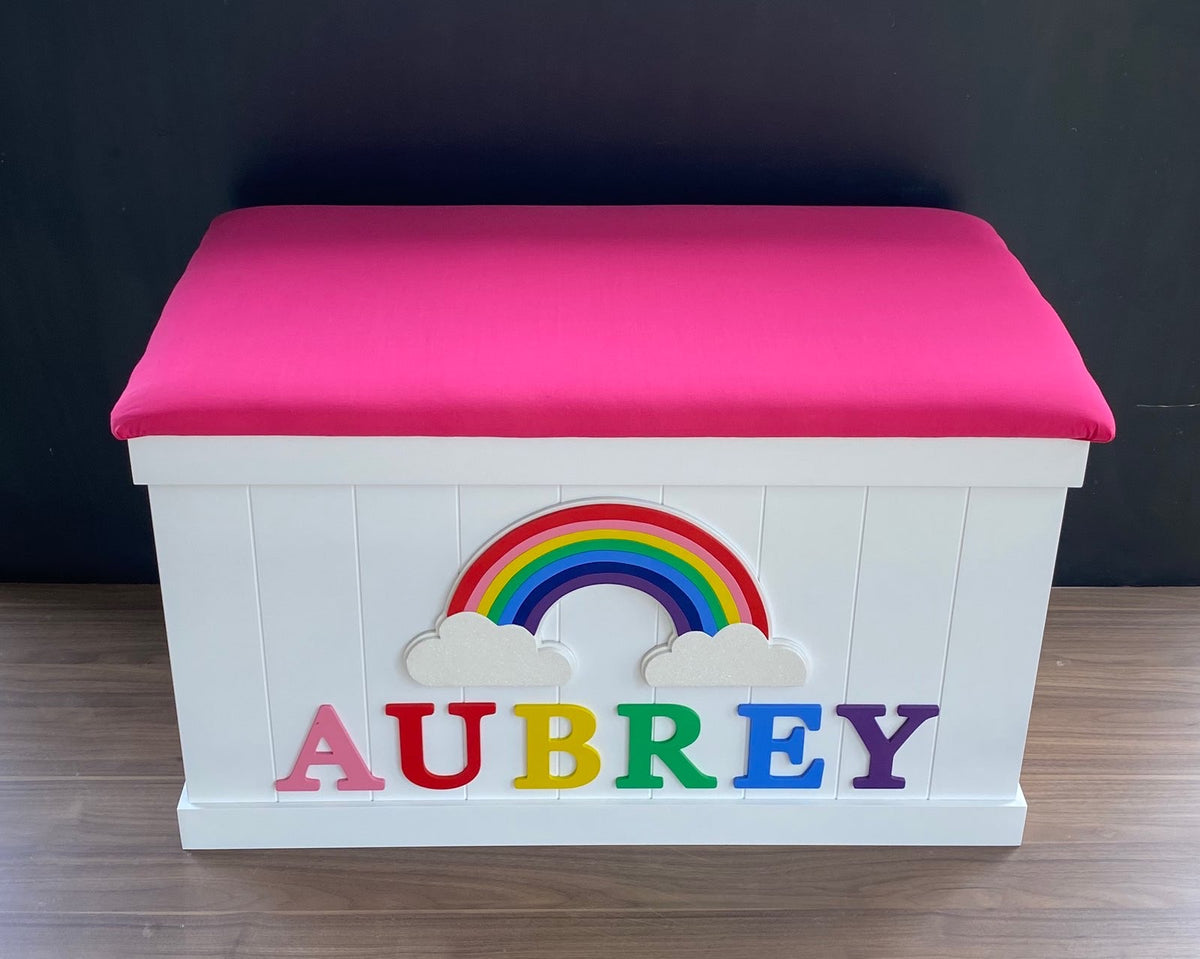 rainbow toy chest