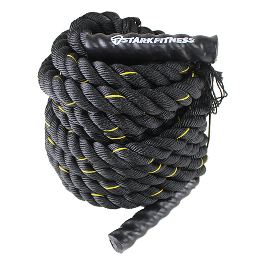 黑色战斗动力绳由聚酯纤维制成，长12米