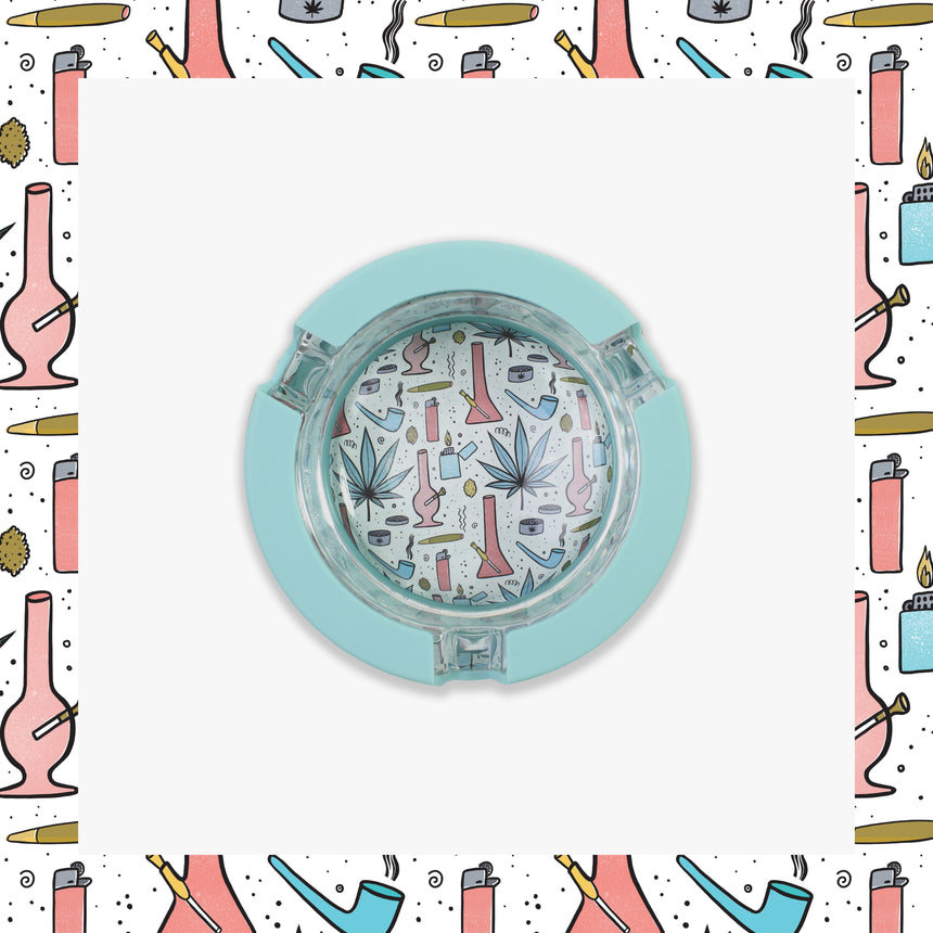 Ashtray- Silicone & Glass - Grind On Me