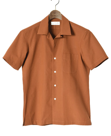Short Sleeve Shirt - CASUAL Open-collar Cotton x Washi