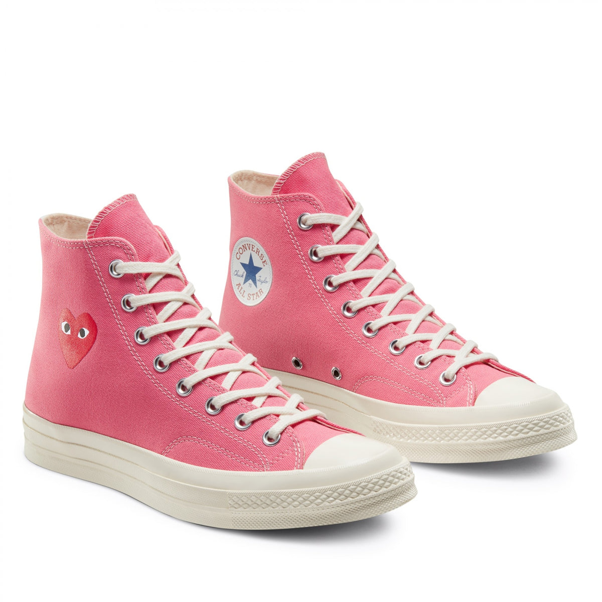 bright pink high top converse