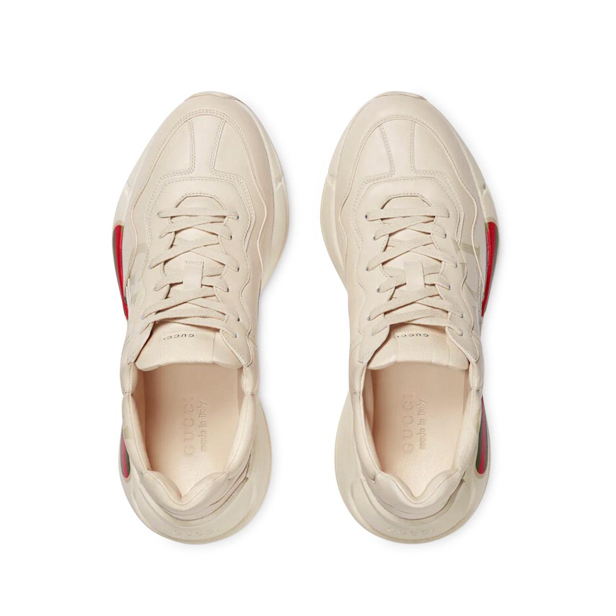 Lender Process Accurate Gucci Men's Rhyton Logo Leather Sneaker (Ivory) – DSMNY E-SHOP