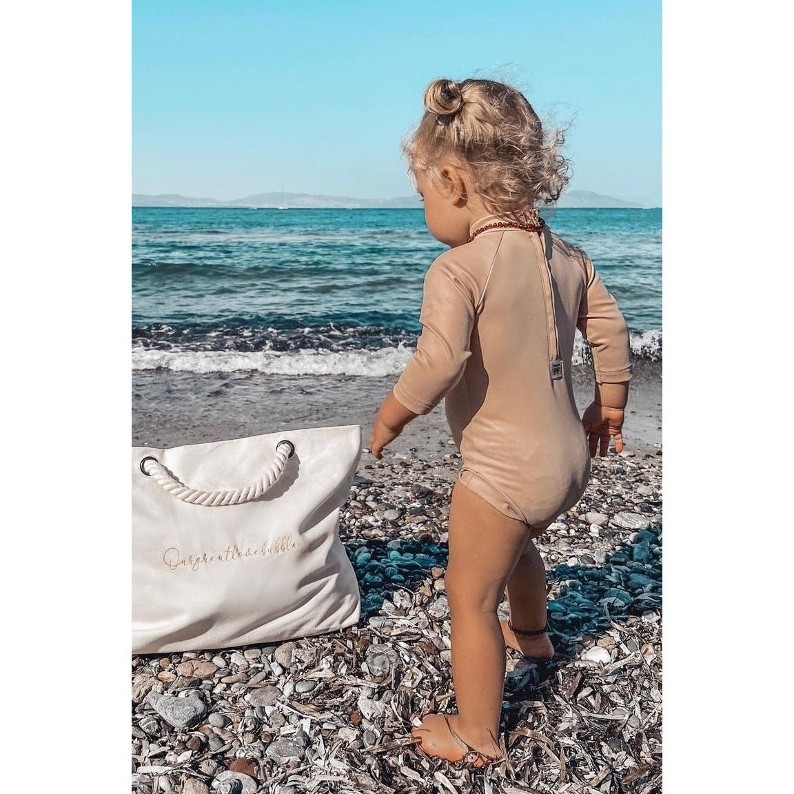 Zuidoost inval Niet genoeg Baby Swimsuit - UPF50+ - Beige | Petit Filippe