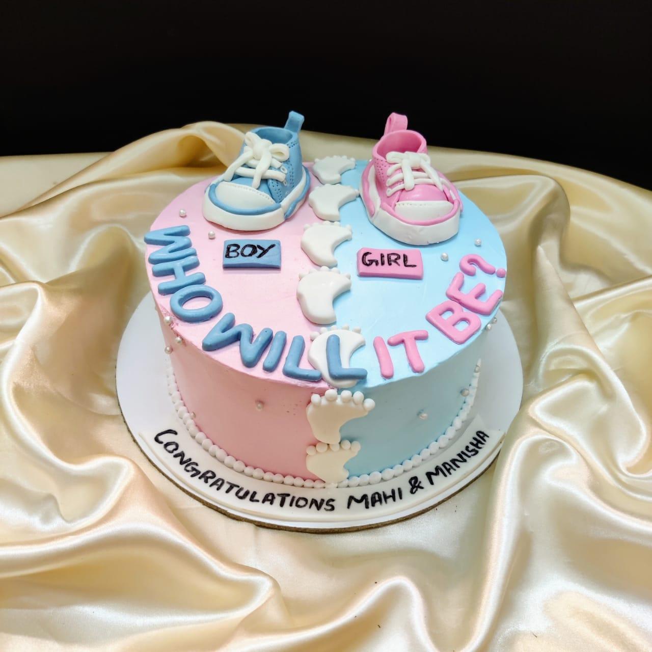 Baby Feet Baby Shower Cake For Mom To Be - Kukkr Cakes