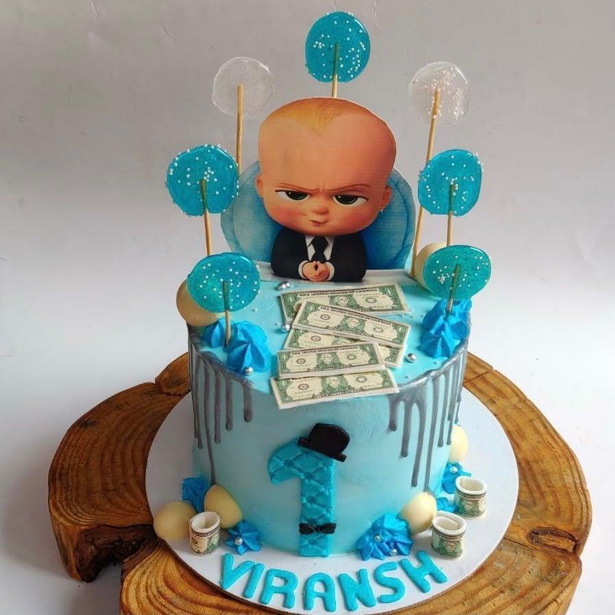 Boss Baby Cake | First Birthday Cakes for Boys - Kukkr Cakes