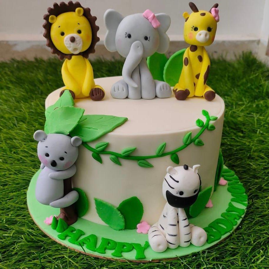 Cute Animals Cake | Animal Theme Cakes for Kids Birthday Parties ...