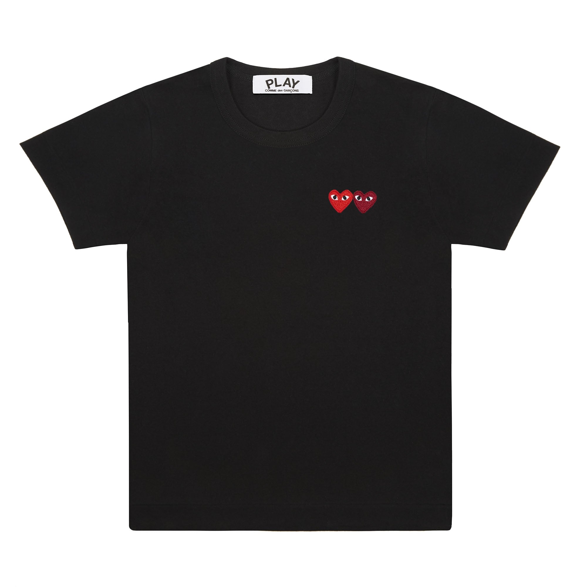 partiskhed Comorama sol PLAY CDG - T-Shirt With Double Heart - (Black) – DSMG E-SHOP