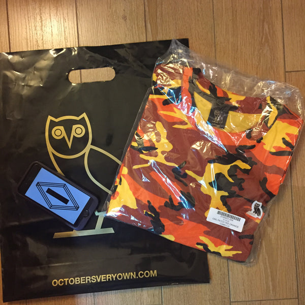 orange camo ovo hoodie