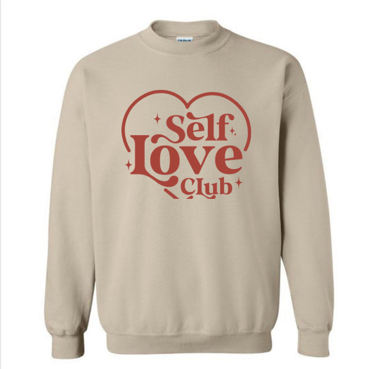 Quote Self-Love Club Crewneck Sweatshirt