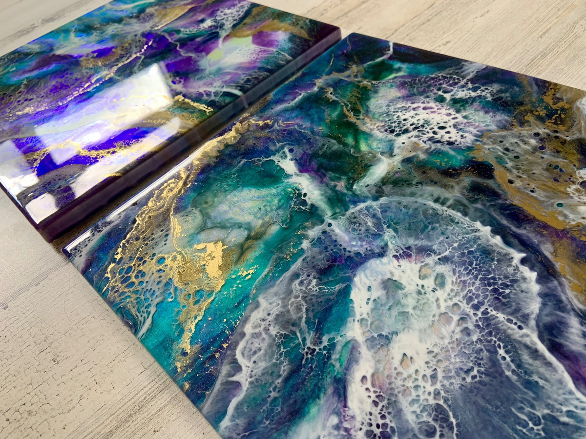 Acrylic Pour Painting, on deep stretched canvas, dutch pour, abstract, –  Trish Rogers Originals