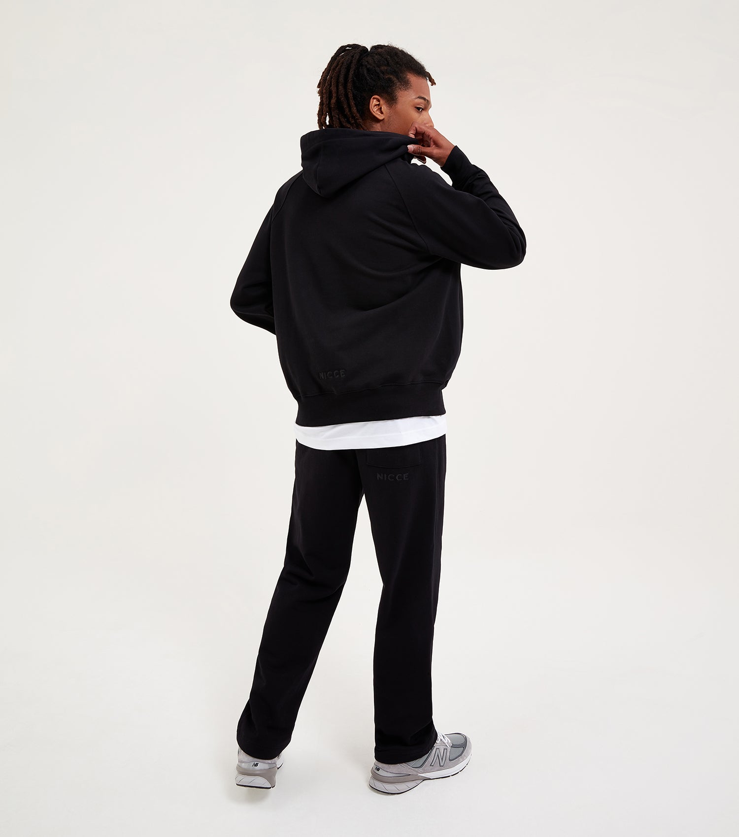 NICCE Mens Essentials Hood Jogger Set | Black