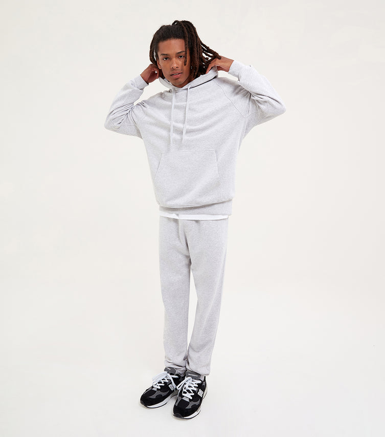 Nicce Mens Essentials Cuffed Jogger | Heather Grey Marl