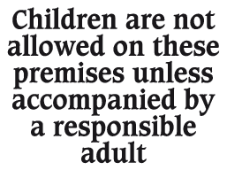 children accompanied must adult allowed