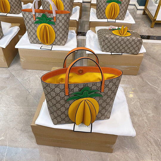 children's gg tote with pineapple