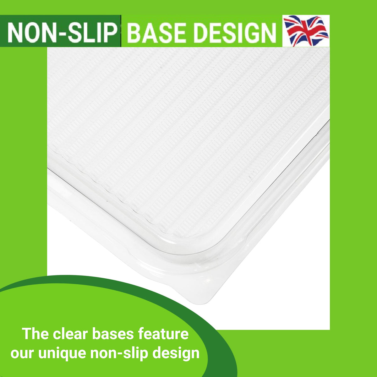 5 Clear Base Medium Buffet Platters & Lids - Clearly The Best !