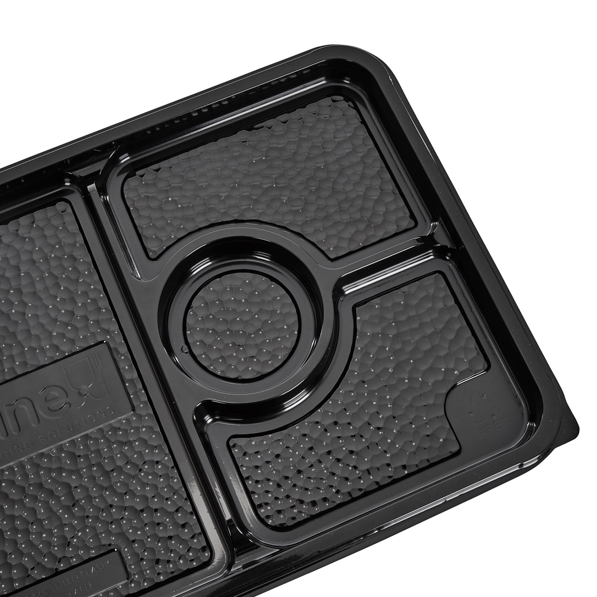 5 x Large Black Dips Trays with lids for Party Food and Dips (450mm x 310mm) - Caterline -