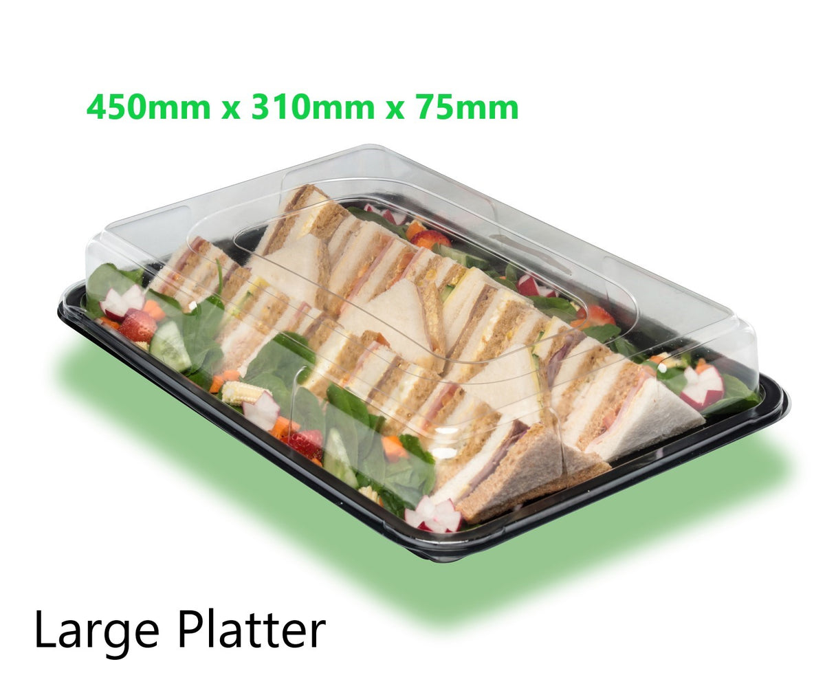 30 x Caterline Combi Sandwich Platters with Lids (10 Large,10 Medium,10 Small)