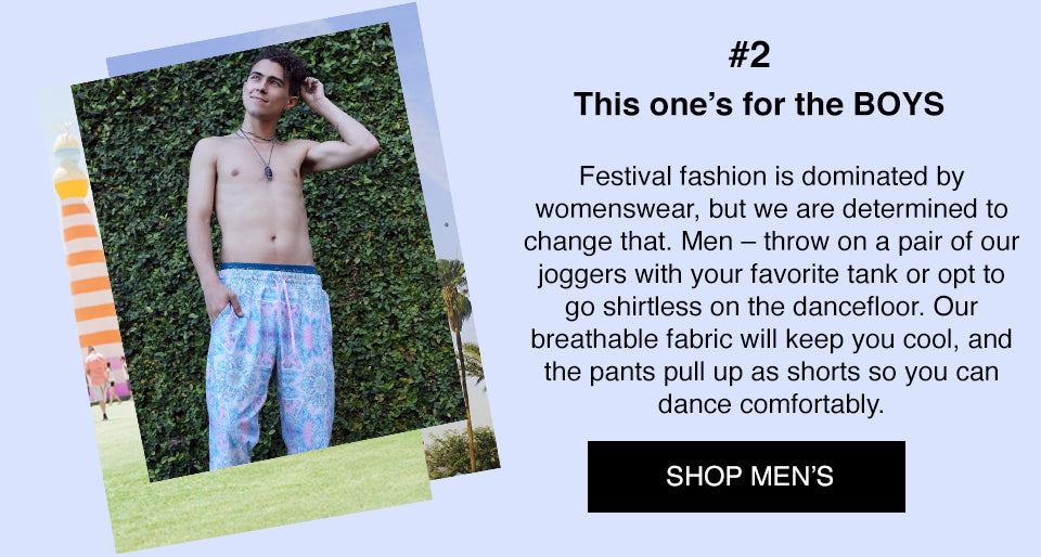 Mens festival fashion